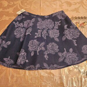 NWT Abercrombie and Finch Blue Rose Mini Skirt